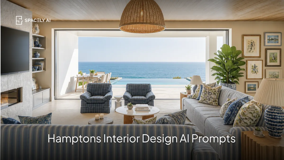 Hamptons Style Interior Design and AI Prompts
