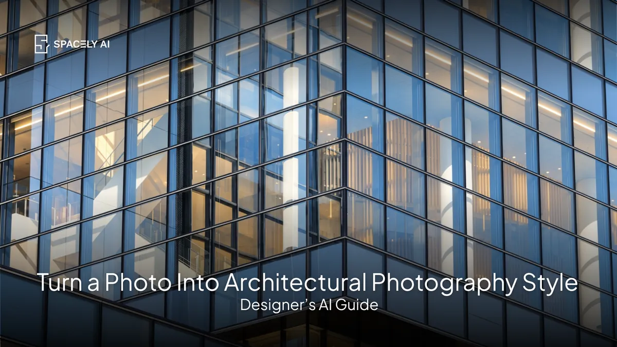 How to Turn a Photo Into Architectural Photography Style With AI