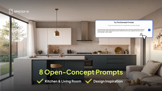 AI Prompts for an Open-Concept Kitchen & Living Room