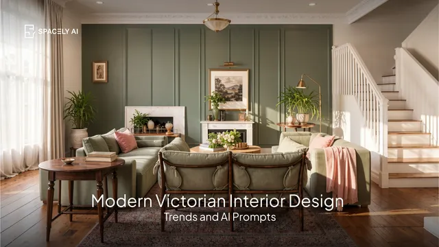 Modern Victorian Interior Design Trends and AI Prompts