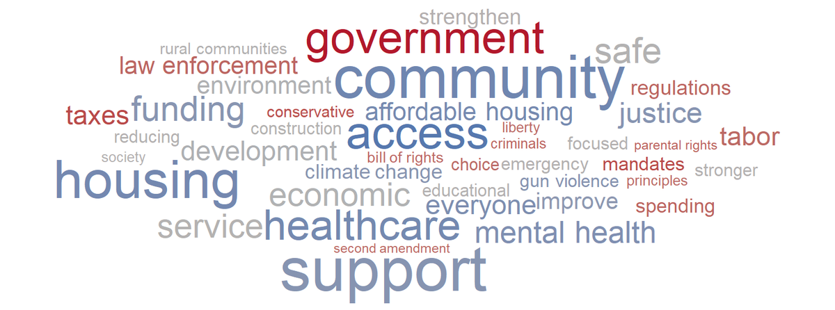 Source: Candidate websites for state legislature in Colorado collected by the author (accessed July 22-24, 2026).