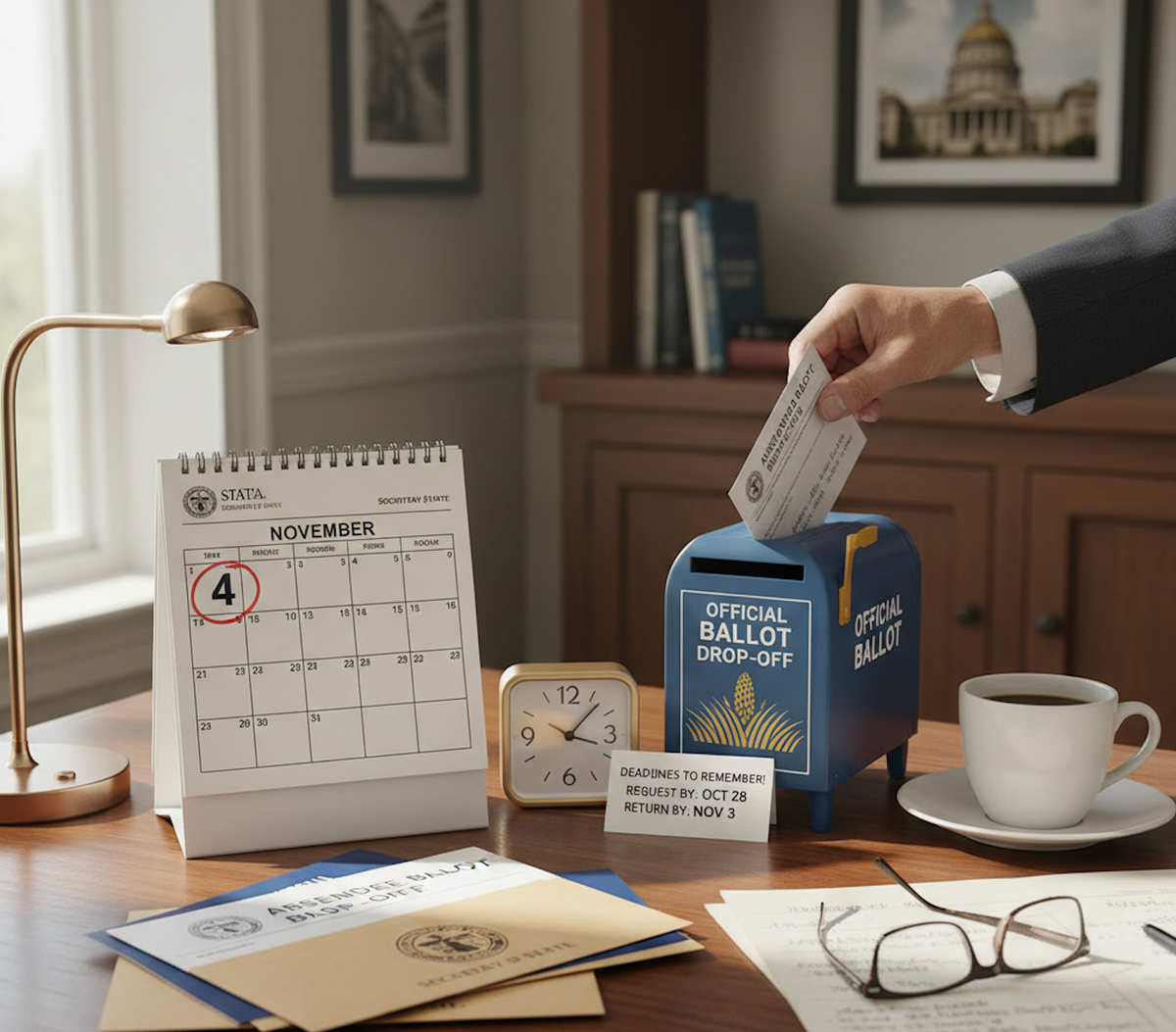 Secretary Pate Reminds Iowans of Deadlines to Request Absentee Ballots, Return  Absentee Ballots; Election Day, November 4