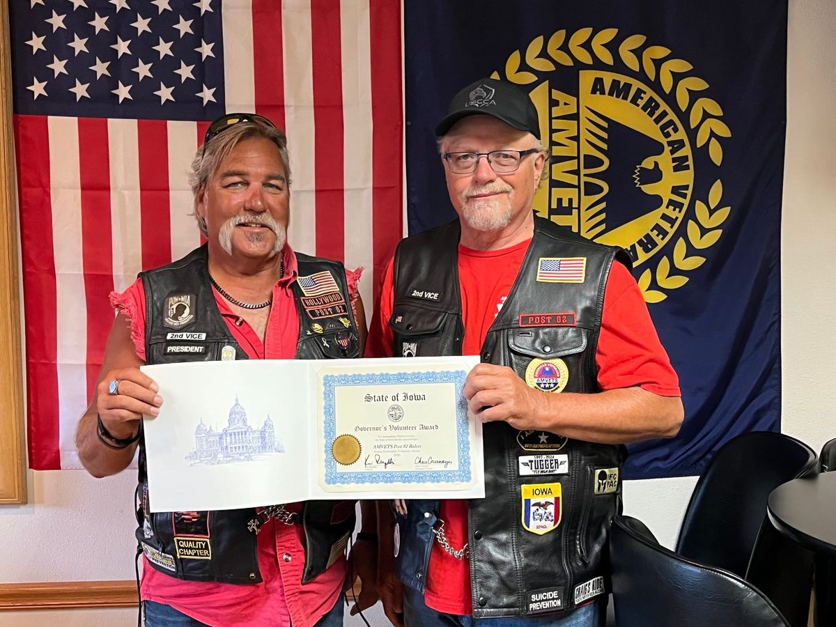 Hudson AMVET Riders Receive Governor’s Volunteer Award