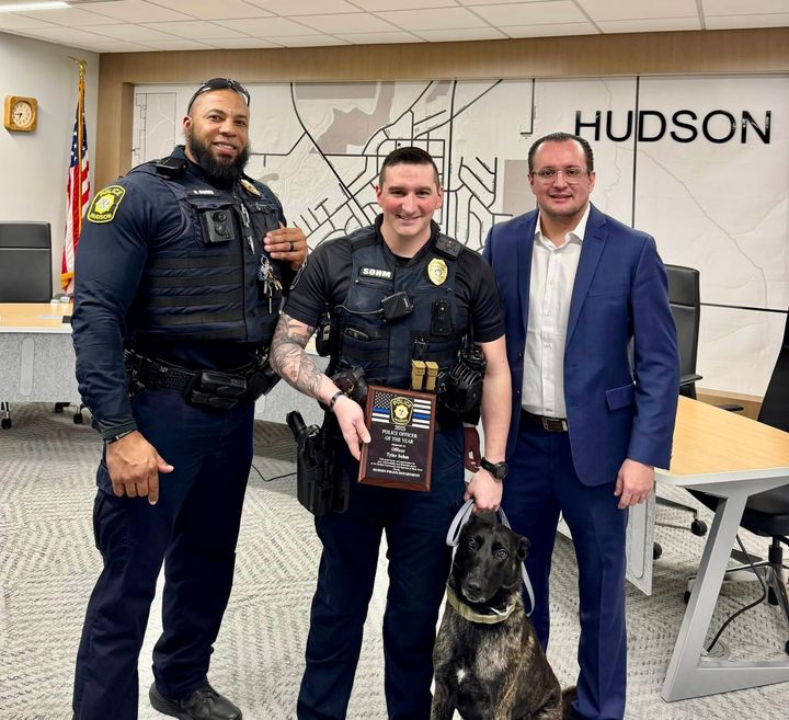 Sohm Named Hudson Police 2025 Officer of the Year