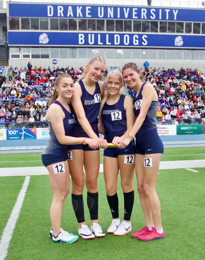Hudson Girls Cap Outstanding Season With medals and Record-setting Performances