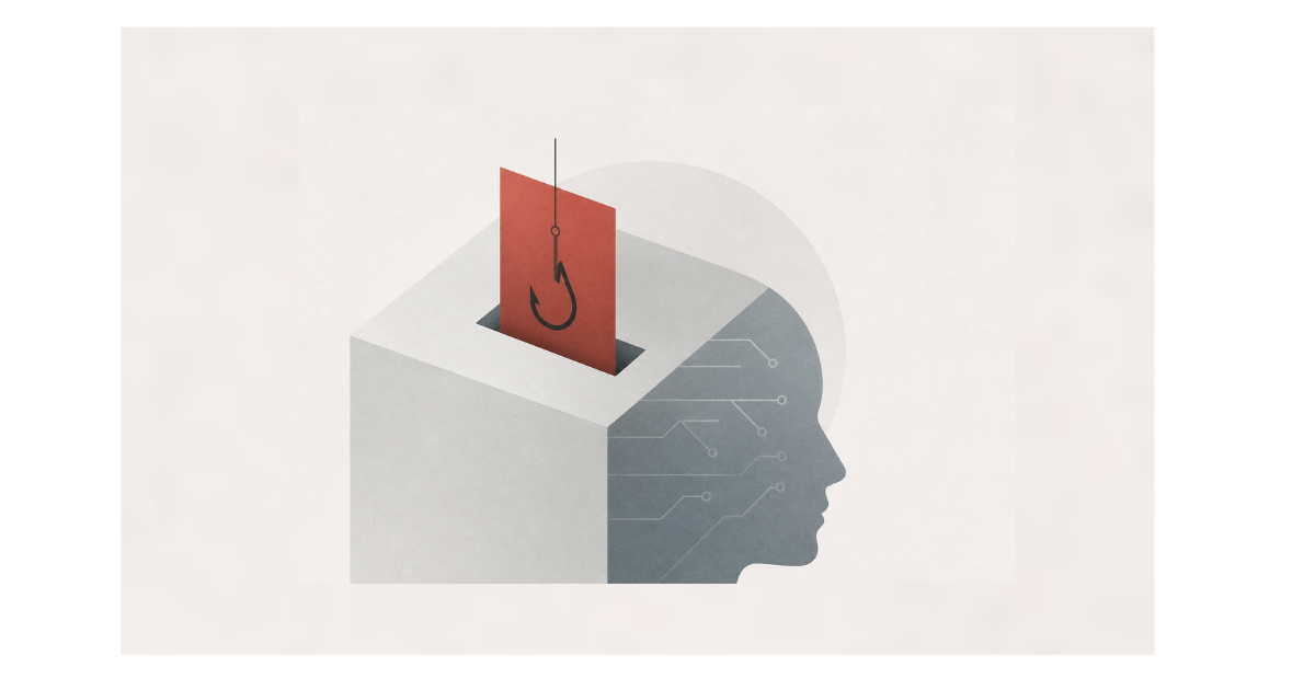 Abstract image depicting a neural AI scene with a prompt injection "hook" 