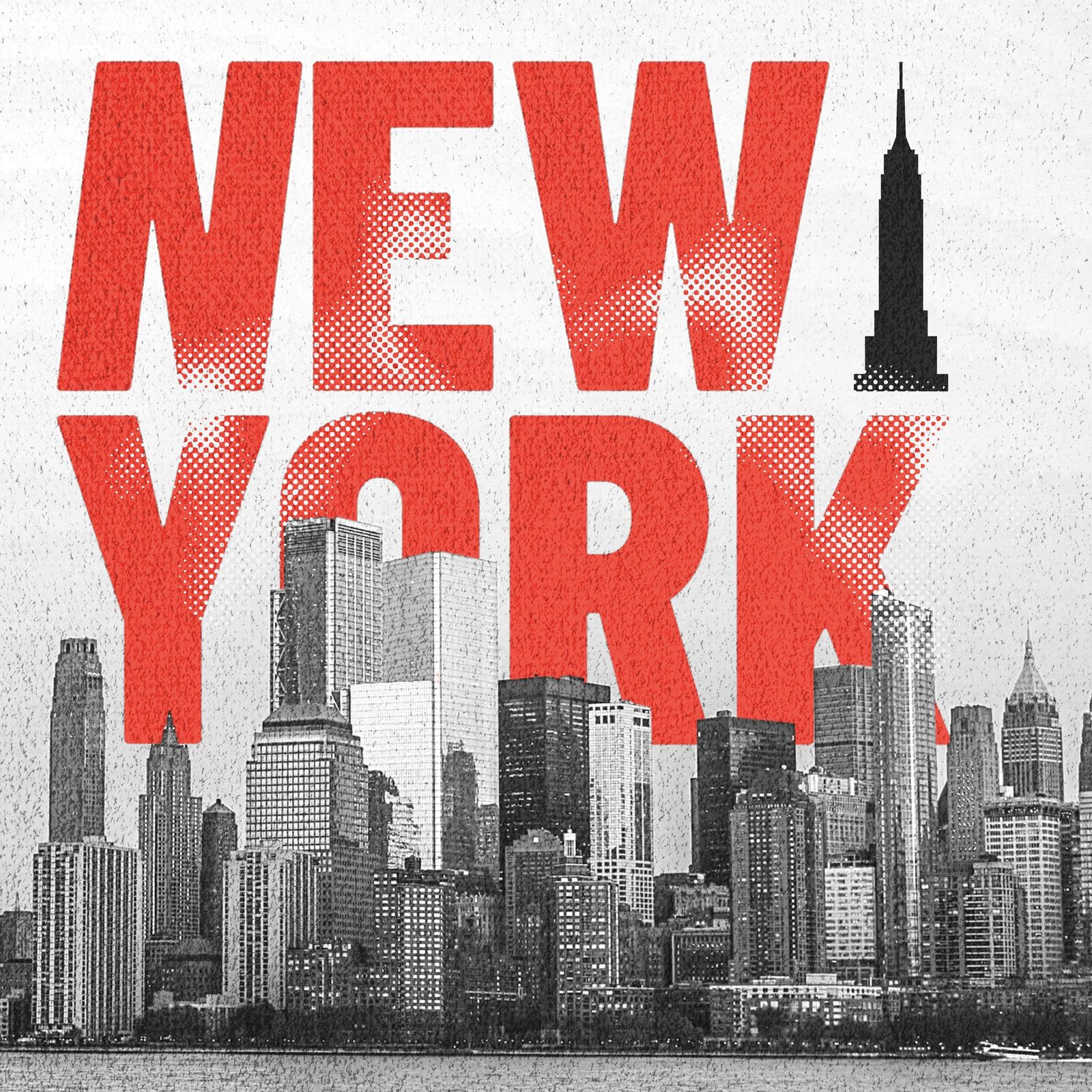 new york text in red over black and white city skyline background