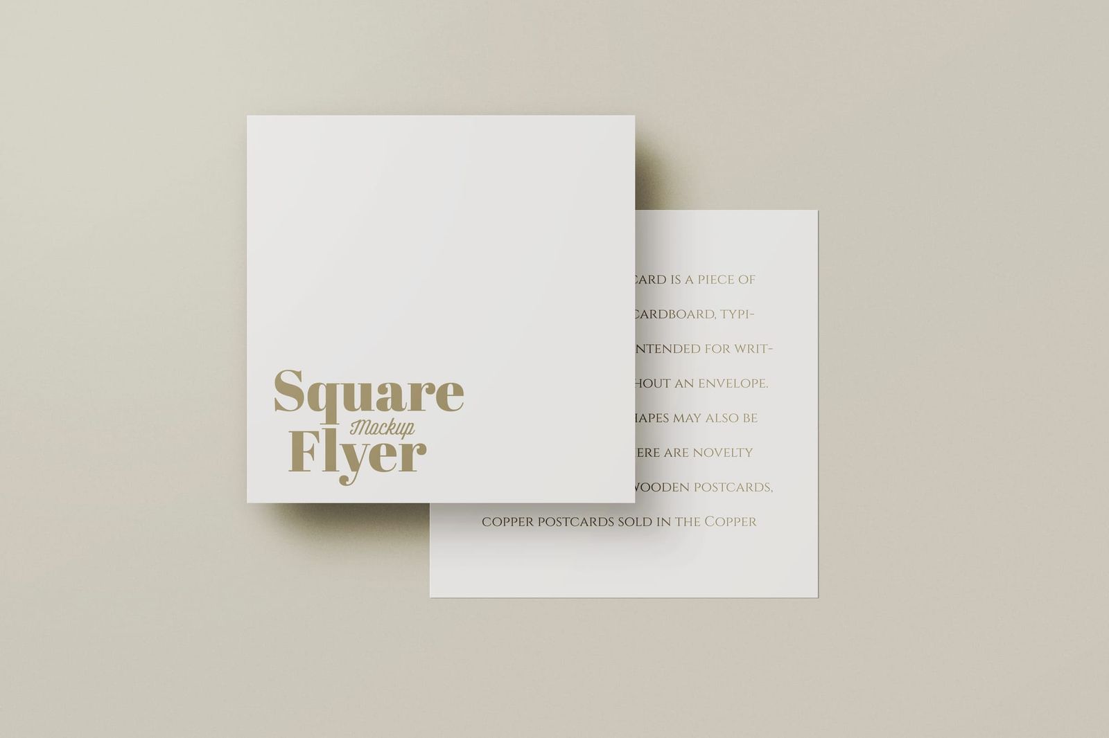 Brand Square Flyer Mockup with Drop Shadow