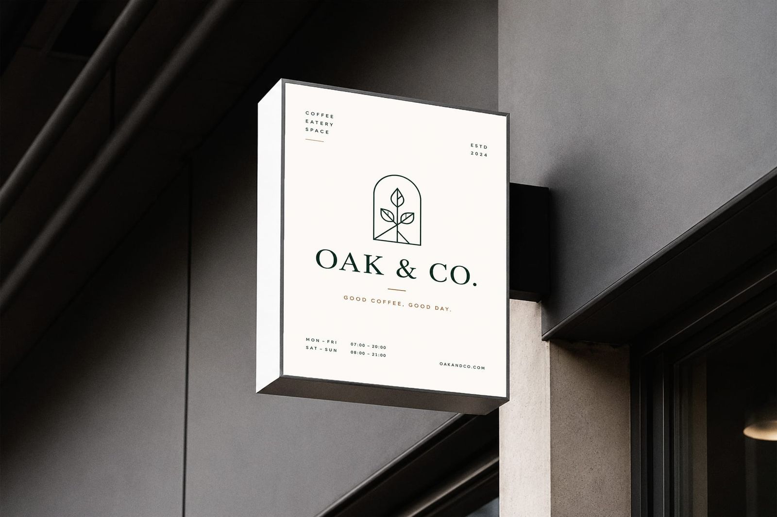 Hanging Signboard Mockup