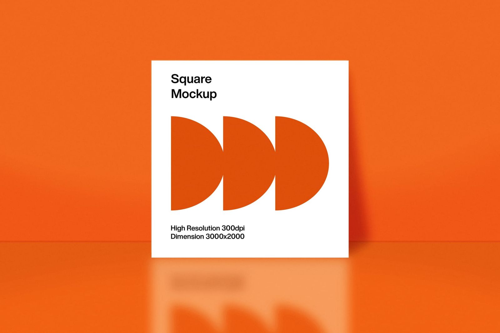 Square Mockup with Reflection