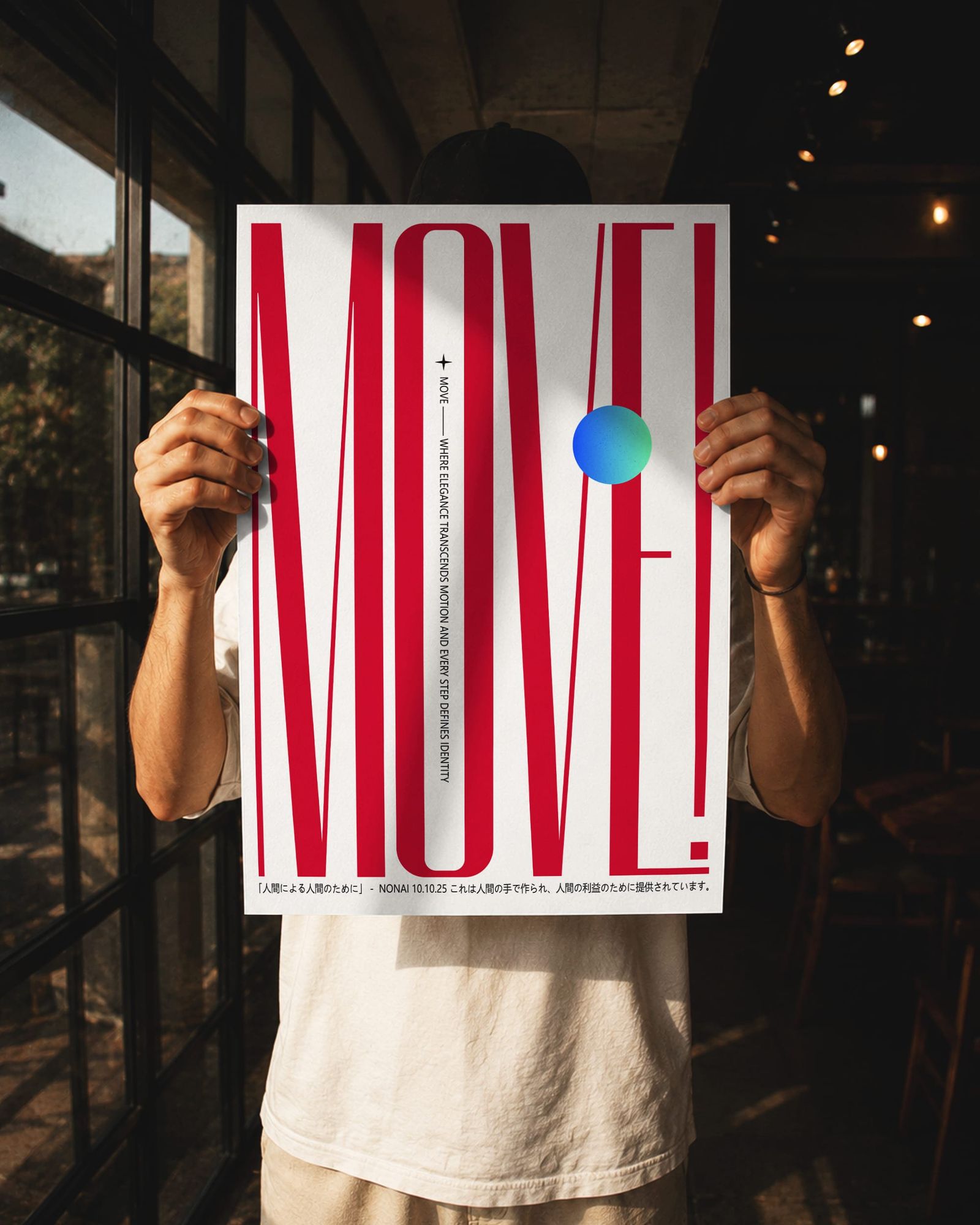 Street Style Handheld Poster Mockup