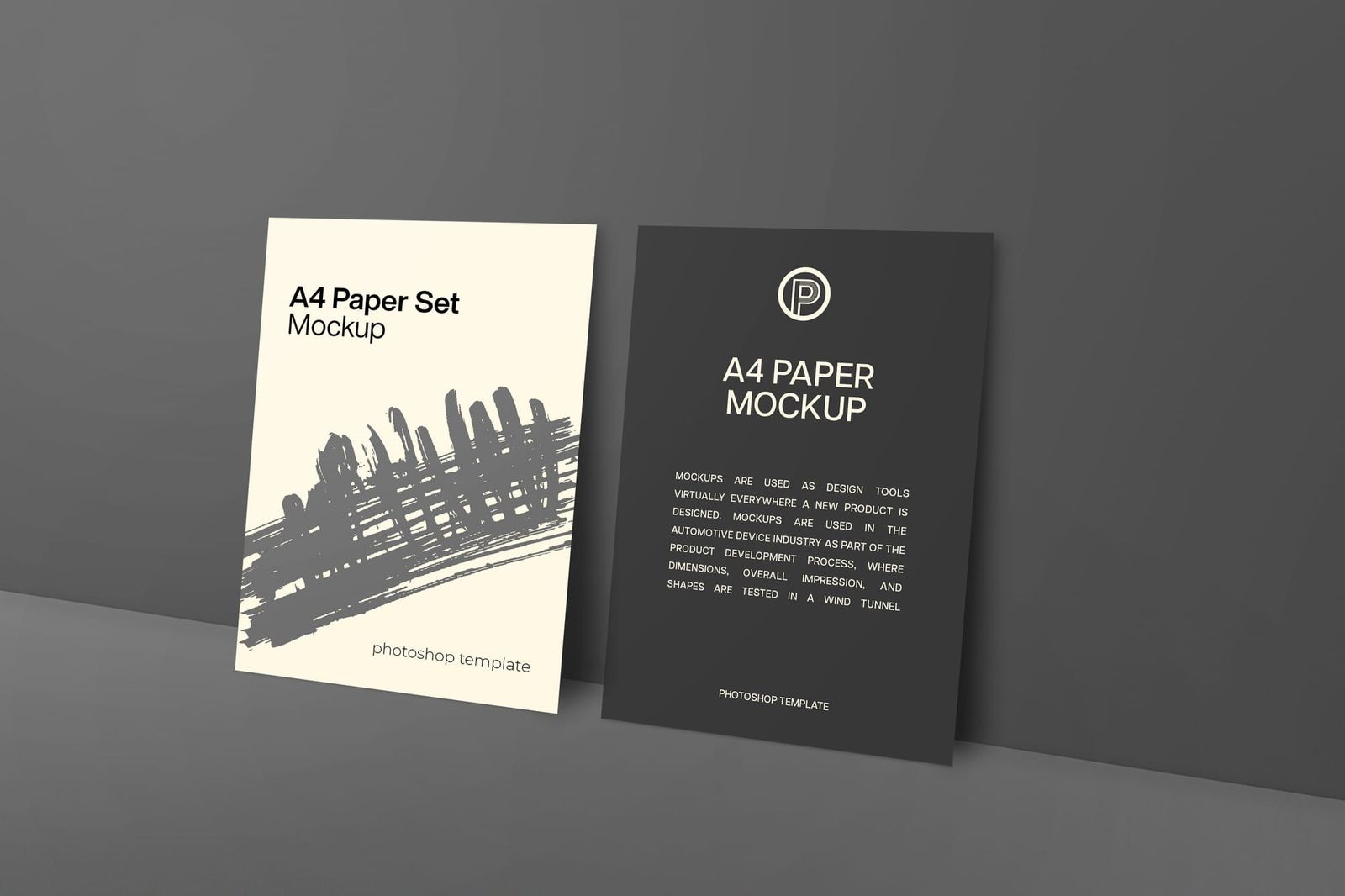 A4 Paper Set Mockup