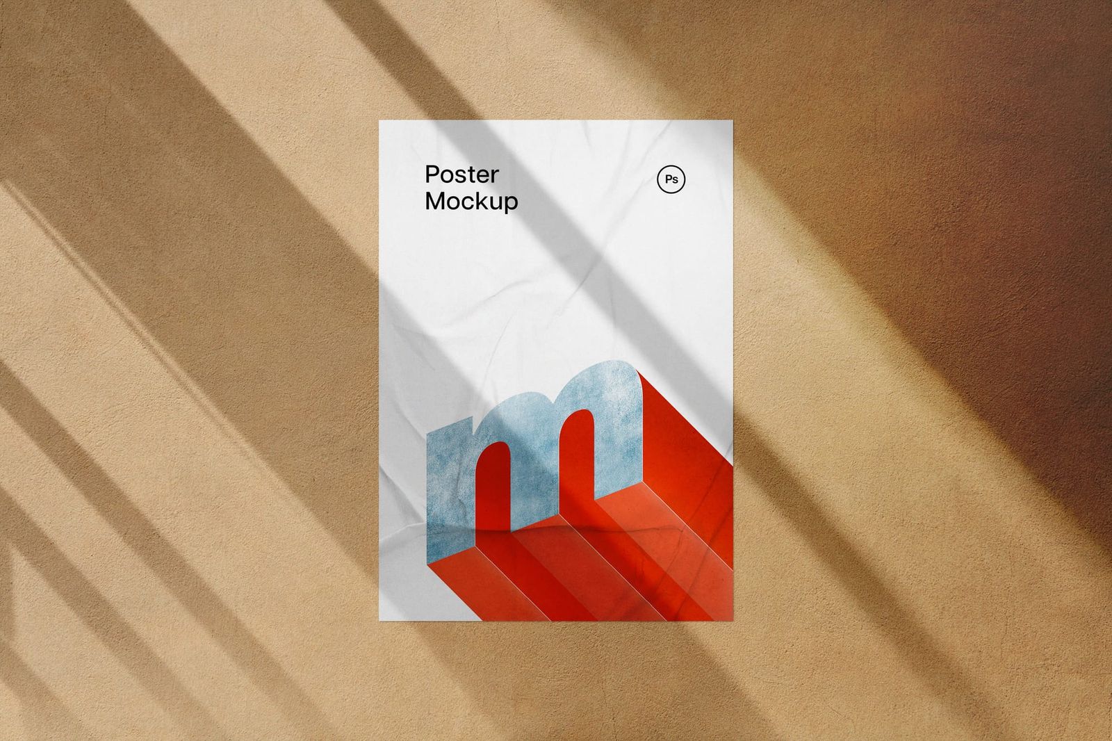 Glued Wall Poster Mockup