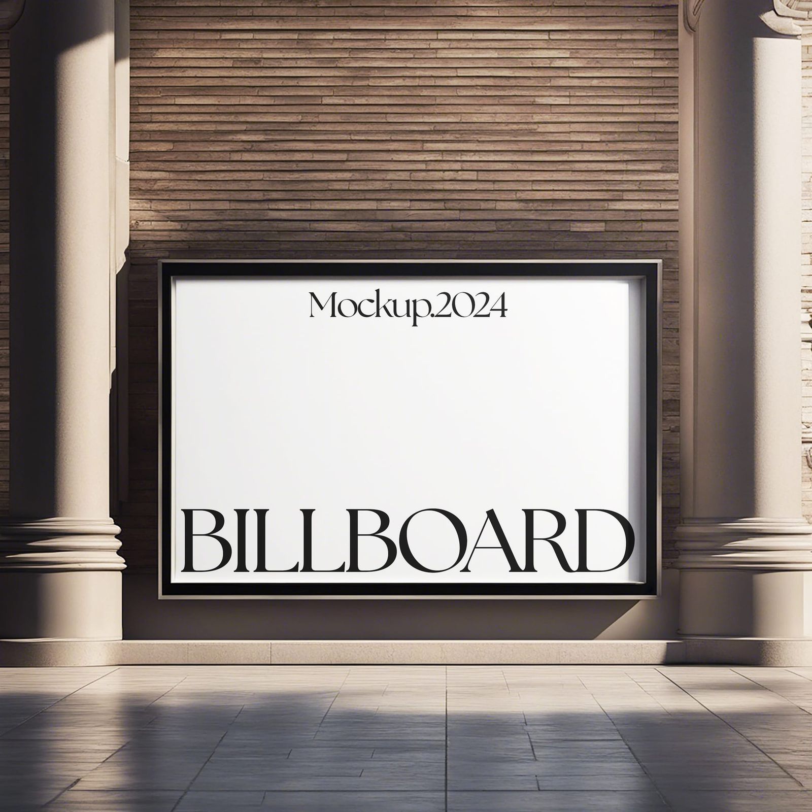 Indoor Huge Building Billboard Sign Mockup