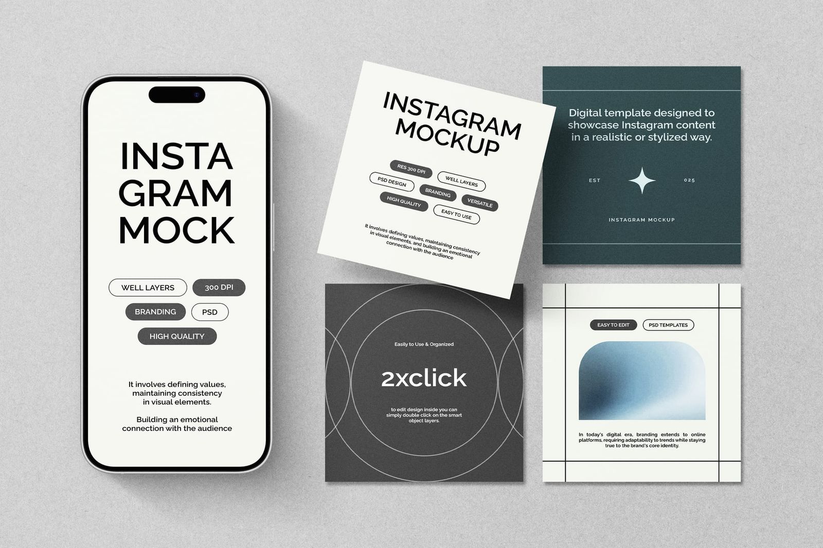Instagram Mockup with Iphone