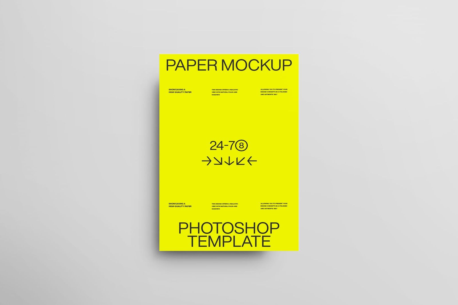 Minimal Yellow A4 Poster Mockup