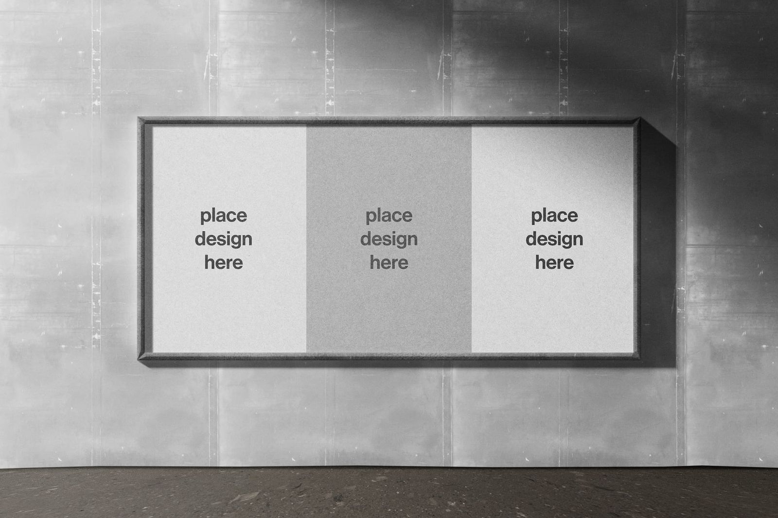 Monochrome Simple Billboard Sign Poster Mockup