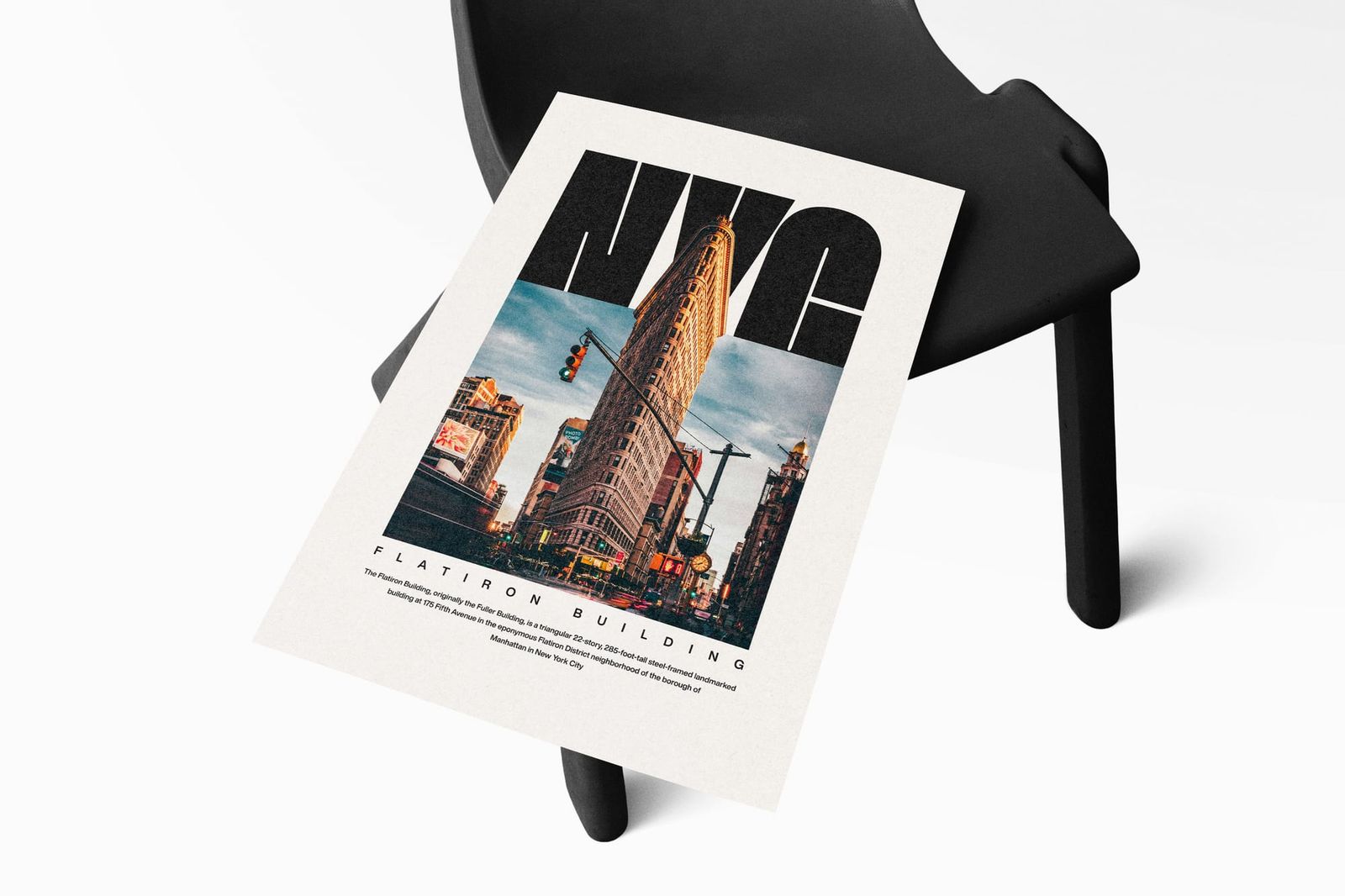 Poster Mockup on Chair