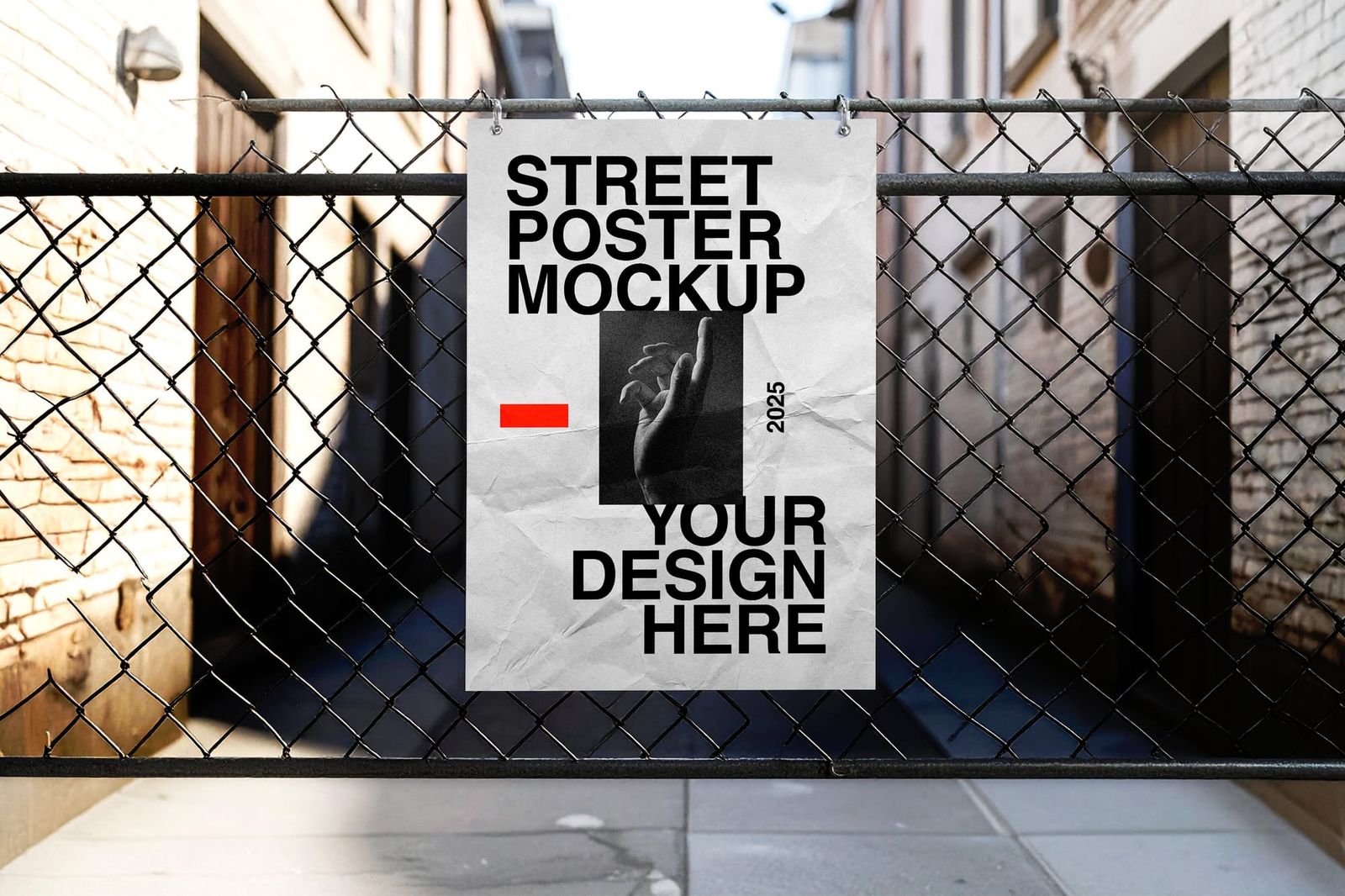 Urban Wrinkled Poster Mockup