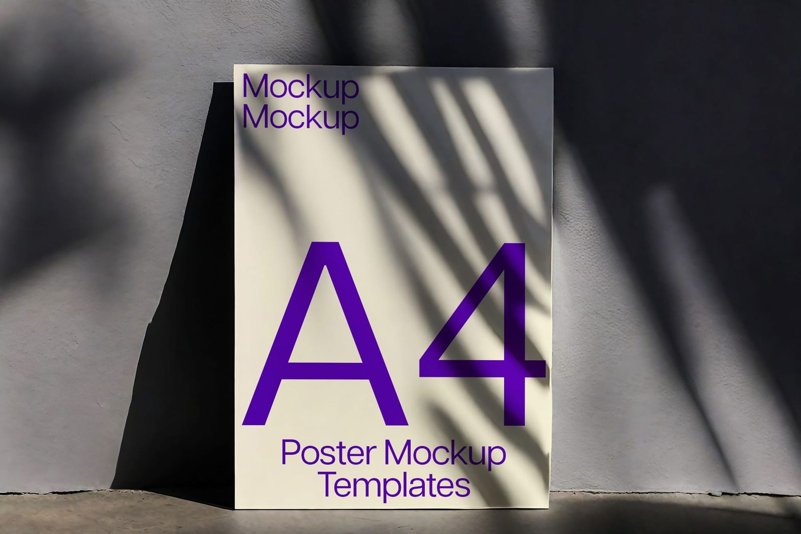 Realistic A4 Poster Mockup Photography Scene