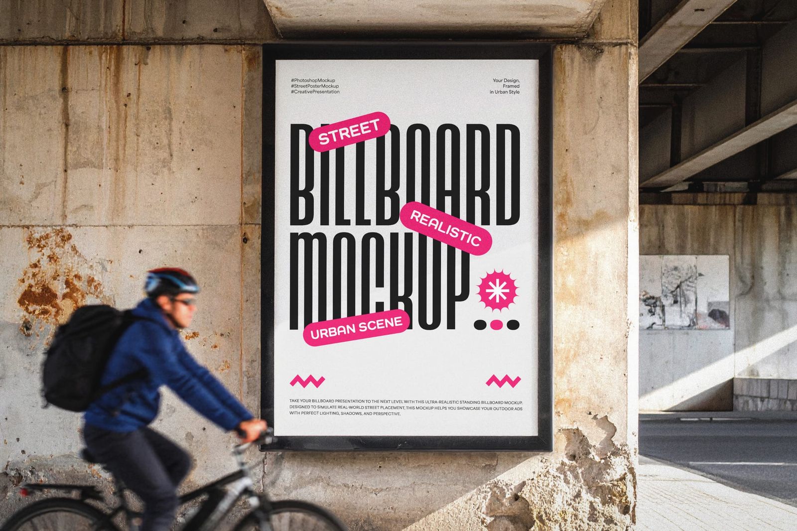 Underpass Street Vertical Poster Billboard Mockup