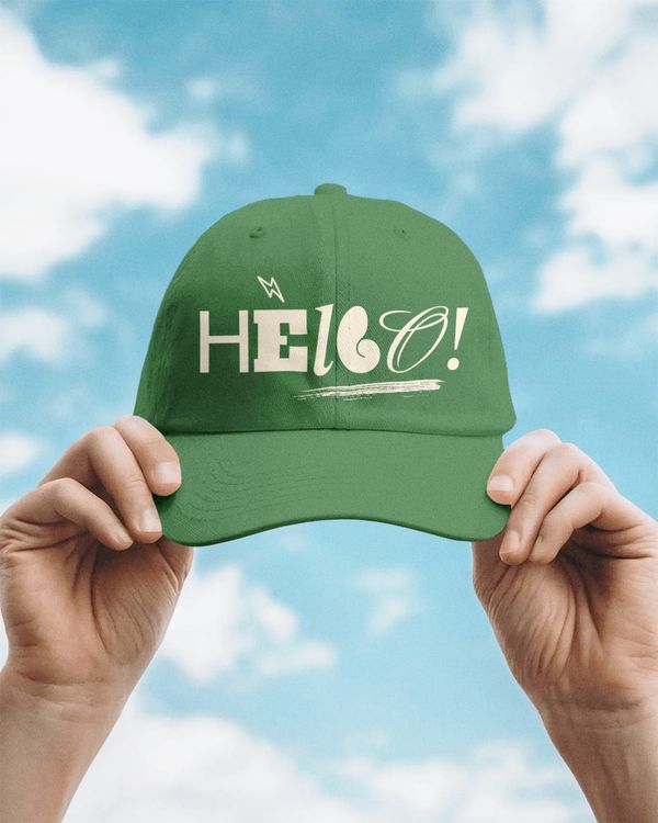 Hello Typography Modern Abstract Lettering Graphic Design