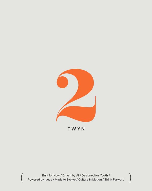 Stylized Number Two Abstract Shape Design, Modern Minimal Numeric Artwork, Organic Flow Typography Figure, Bold Green Graphic Symbol, Contemporary Visual Element