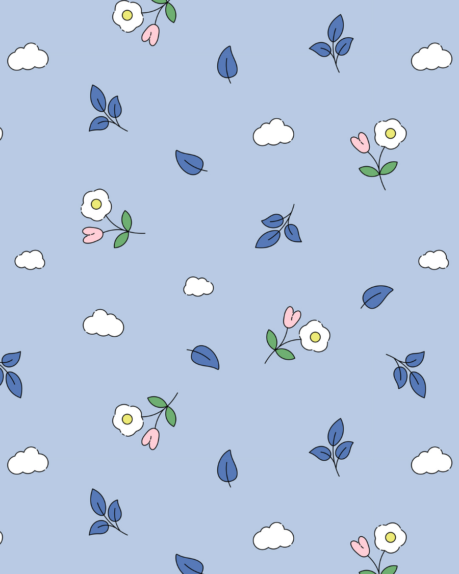 Calm Sky Floral Pattern
