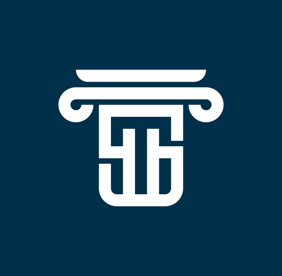 Sterling Tribunal Law Firm Branding Identity, Minimal Classic Column Logo Design, Professional Legal Monogram Symbol, Elegant Justice Inspired Visual System