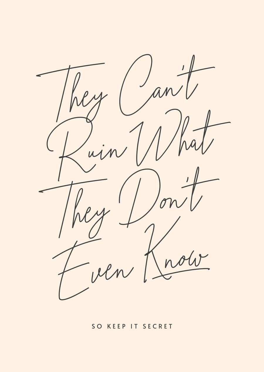 They Can't Ruin What They Don't Even Know