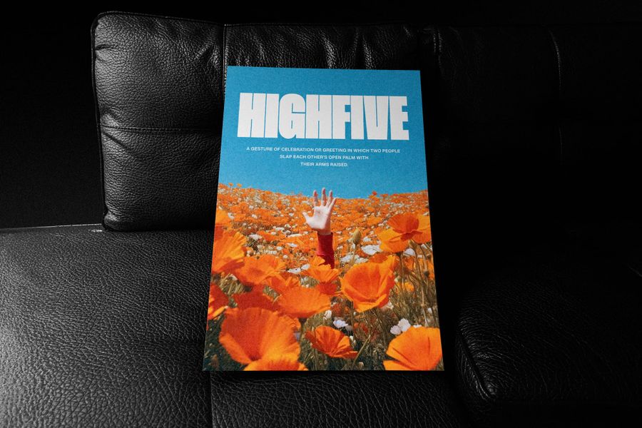 A4 Paper Mockup on Sofa