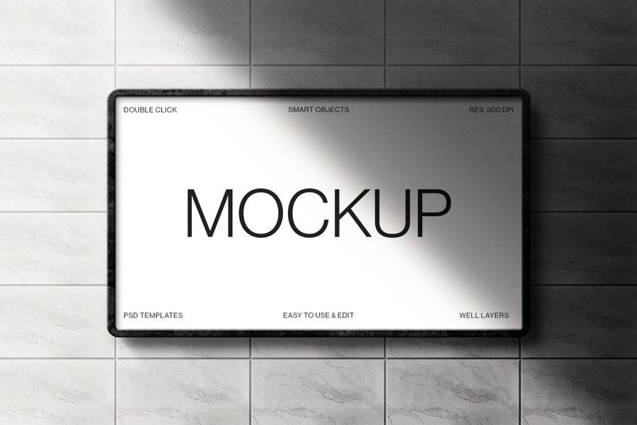 Billboard Mockup with Shadow
