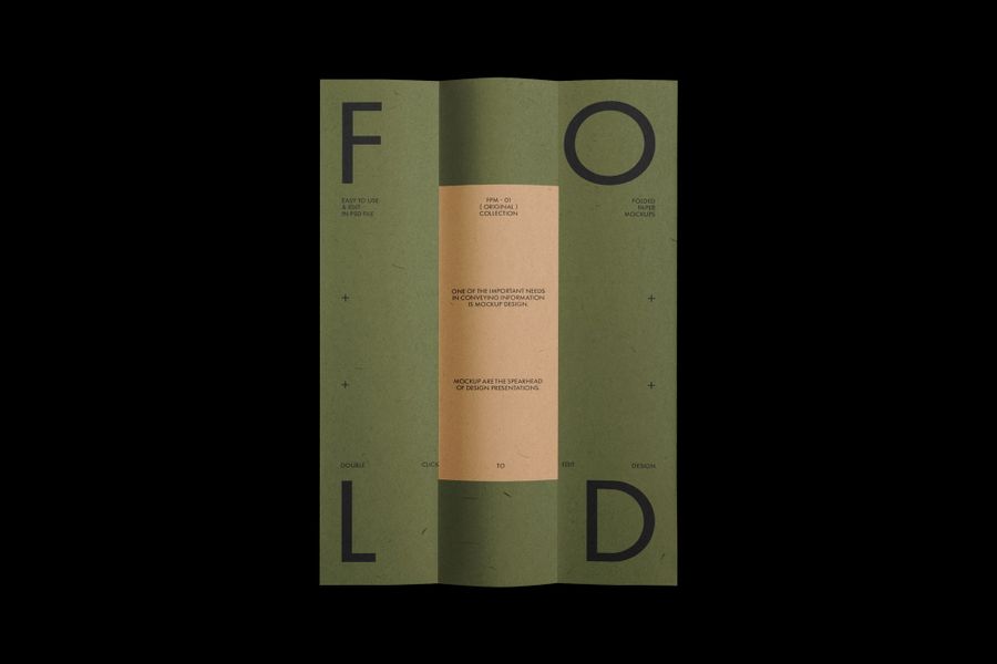 Folded Paper Mockup