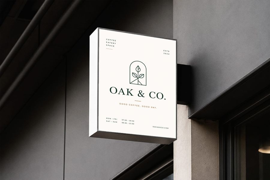 Hanging Signboard Mockup