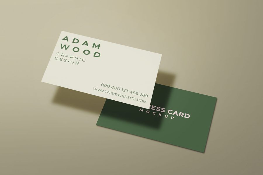 Minimal Floating Business Card Mockups