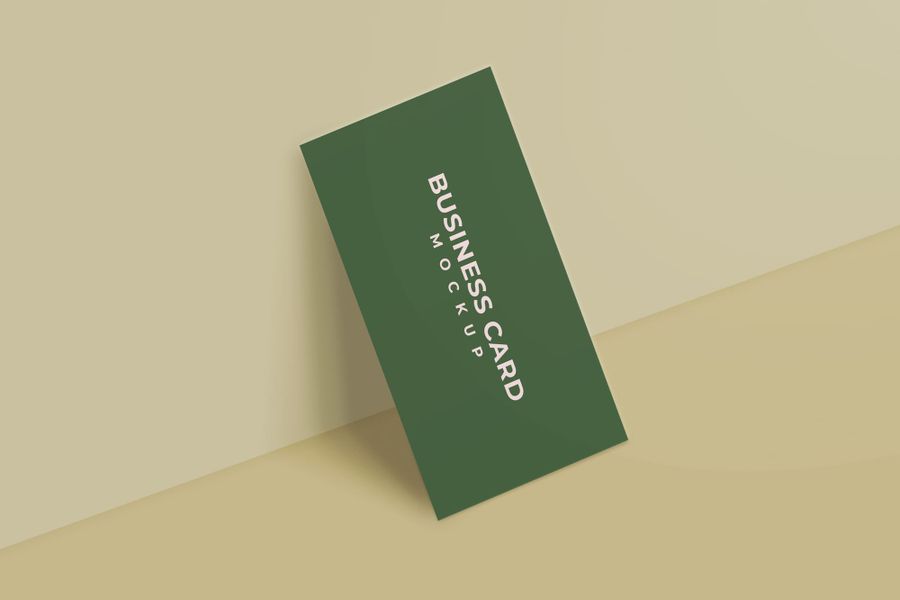 Minimal Standing Business Card Mockup