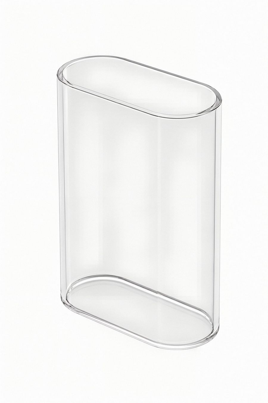 Minimalistic Clear Cylindrical Sculpture