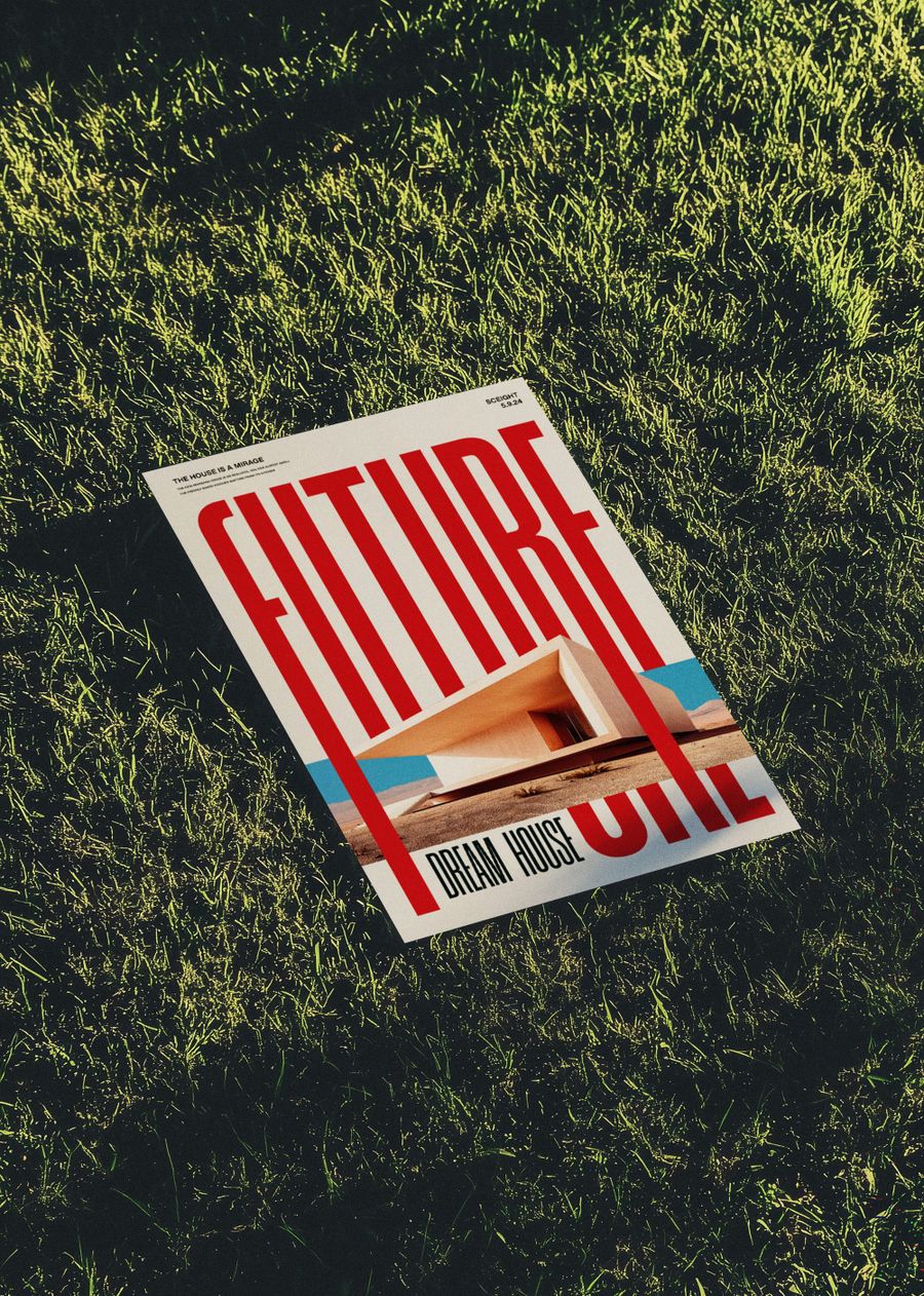 Poster Mockup on Grass
