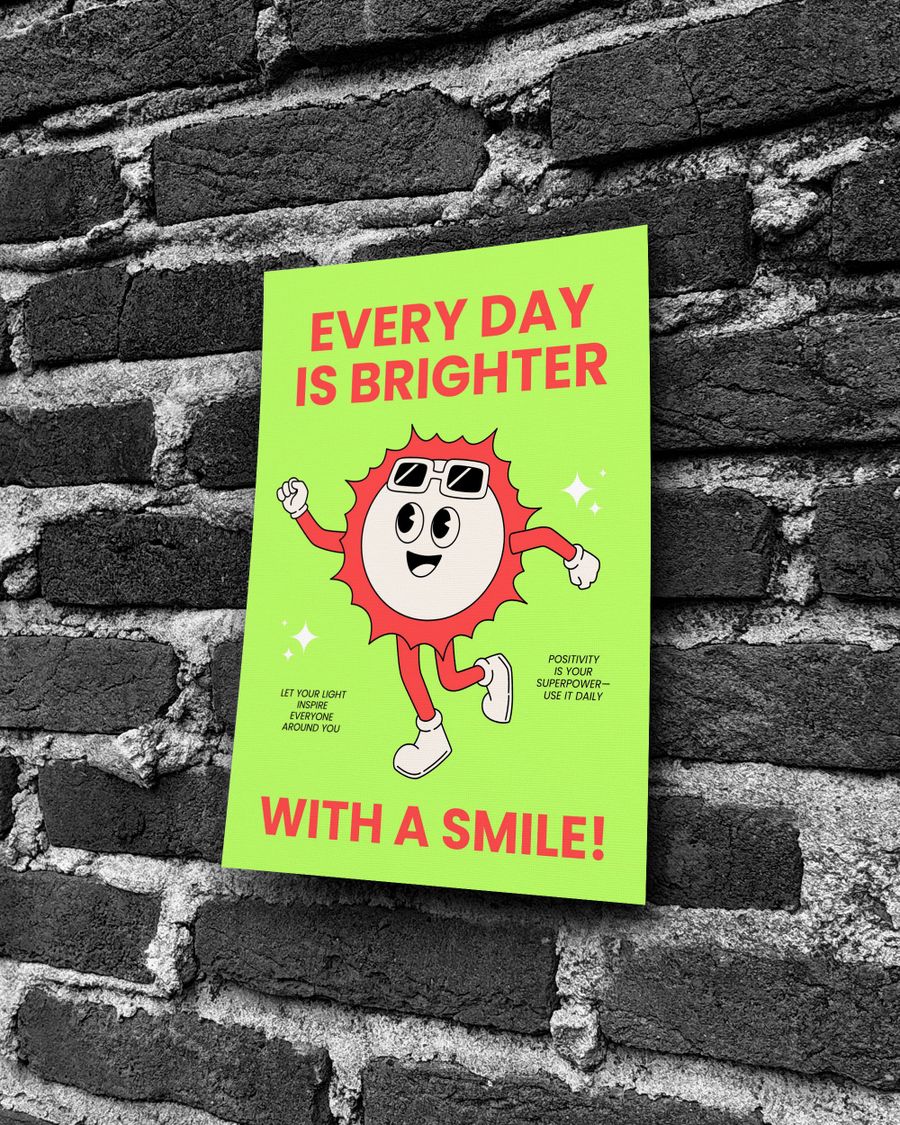 Street Brick Wall Poster Mockup