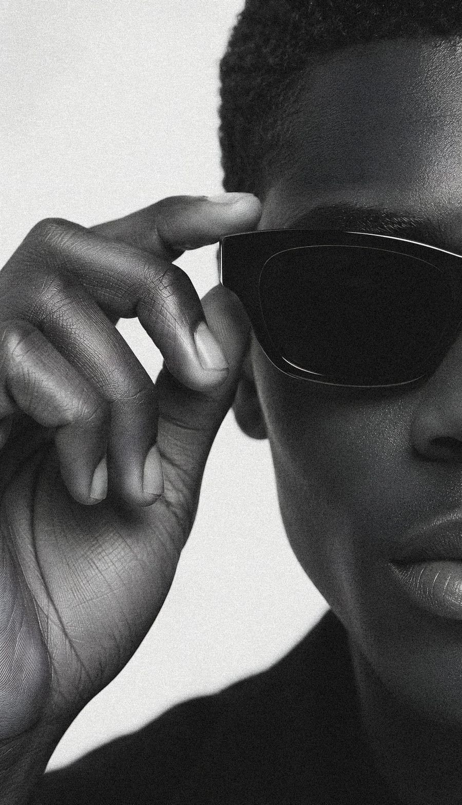 Stylish Close Up With Sunglasses And Hand