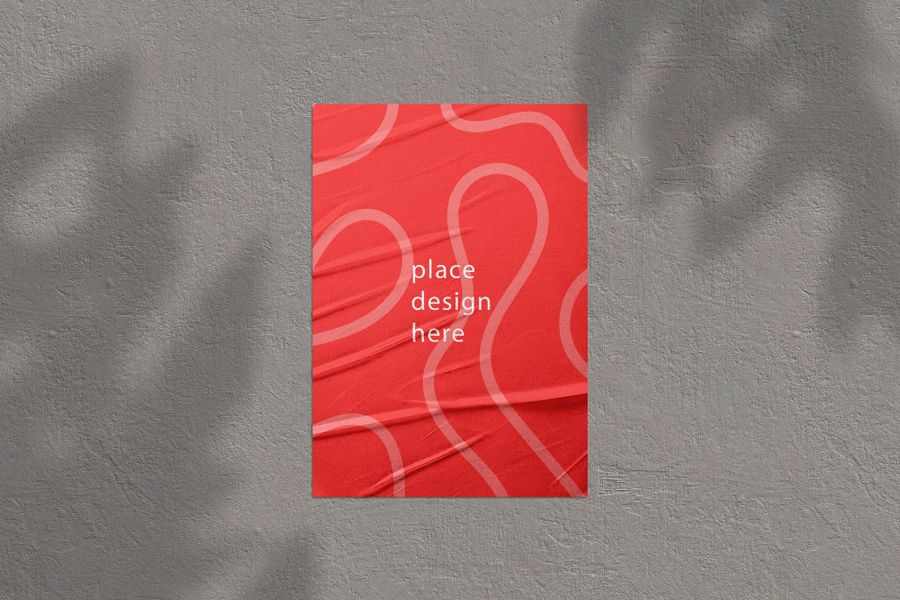 Classy Glued Poster Mockup