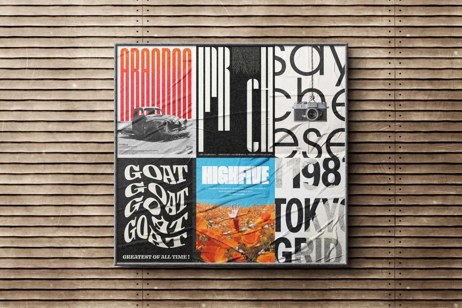 Glued Billboard Poster Mockup