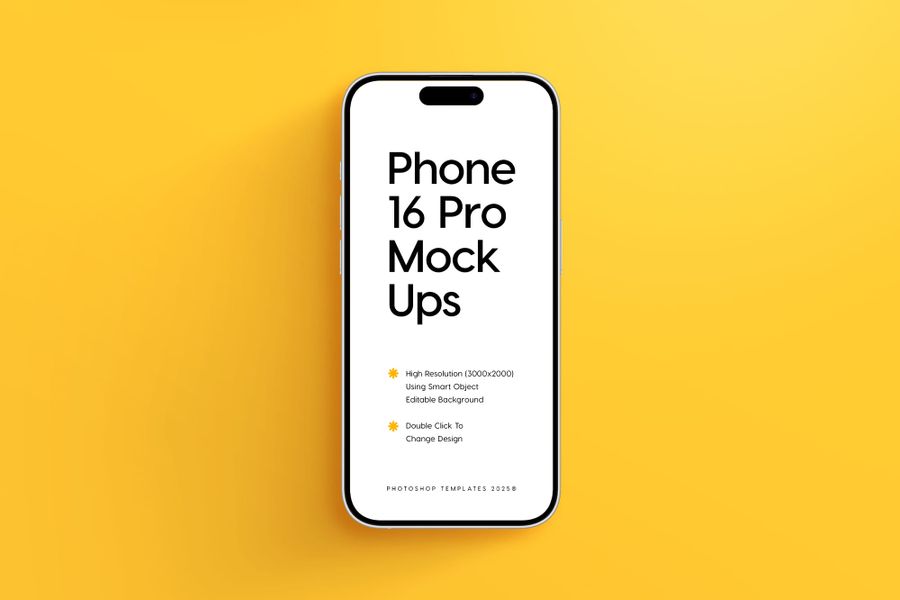 Isolated Solo iPhone 16 Screen UI Mockup