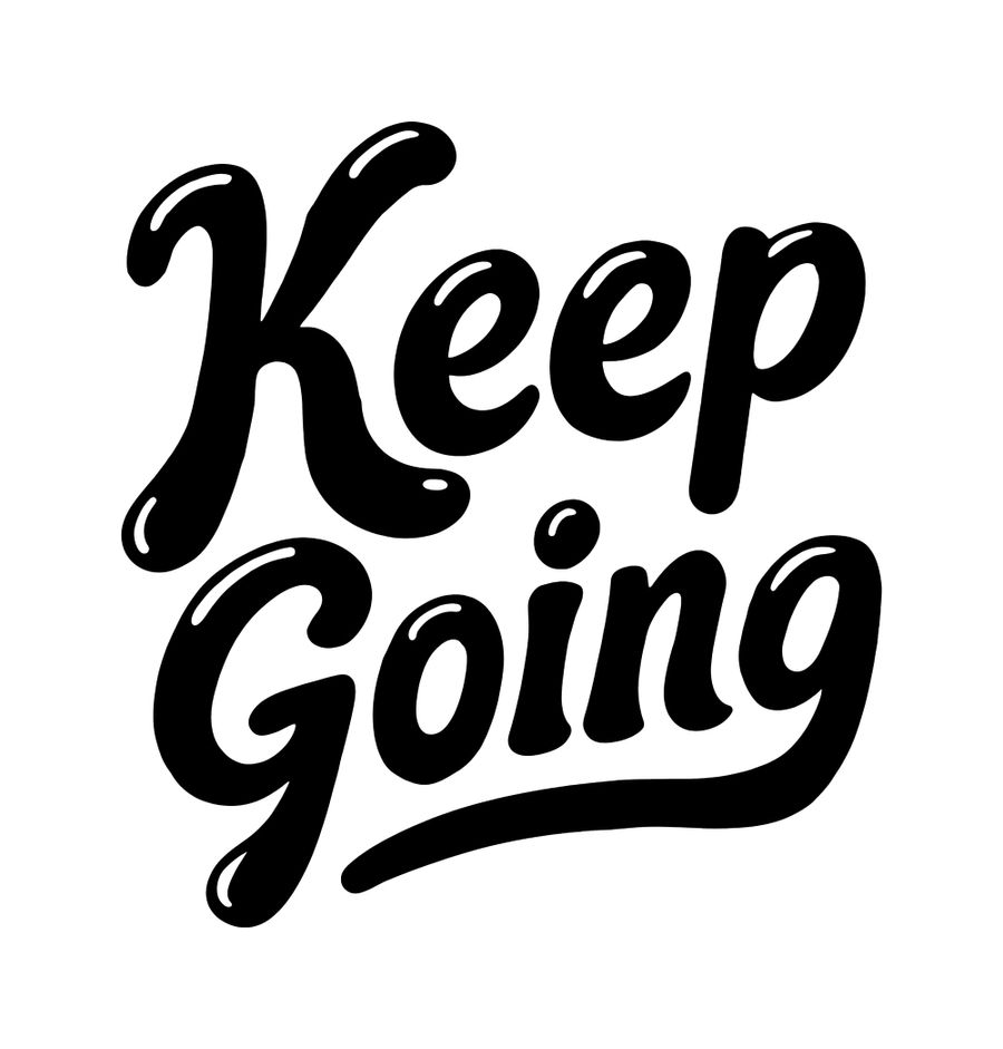 Keep Going Motivational Typography