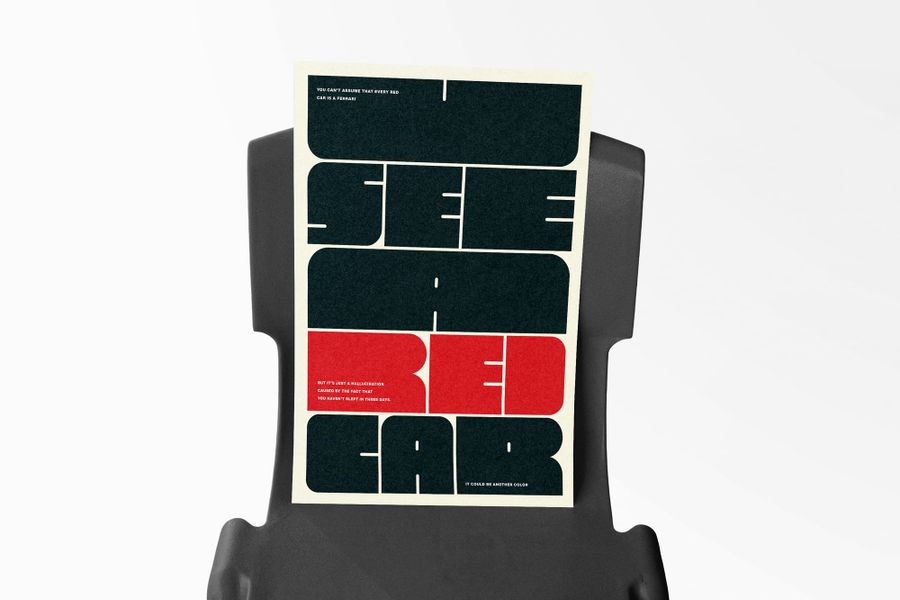 Poster Mockup on Chair