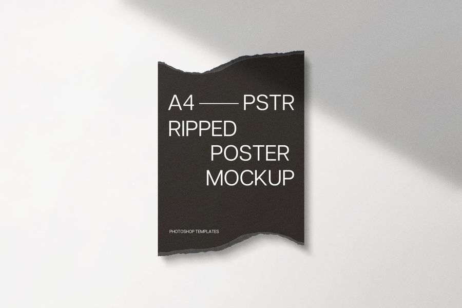 Torn Edge A4 Poster Mockup