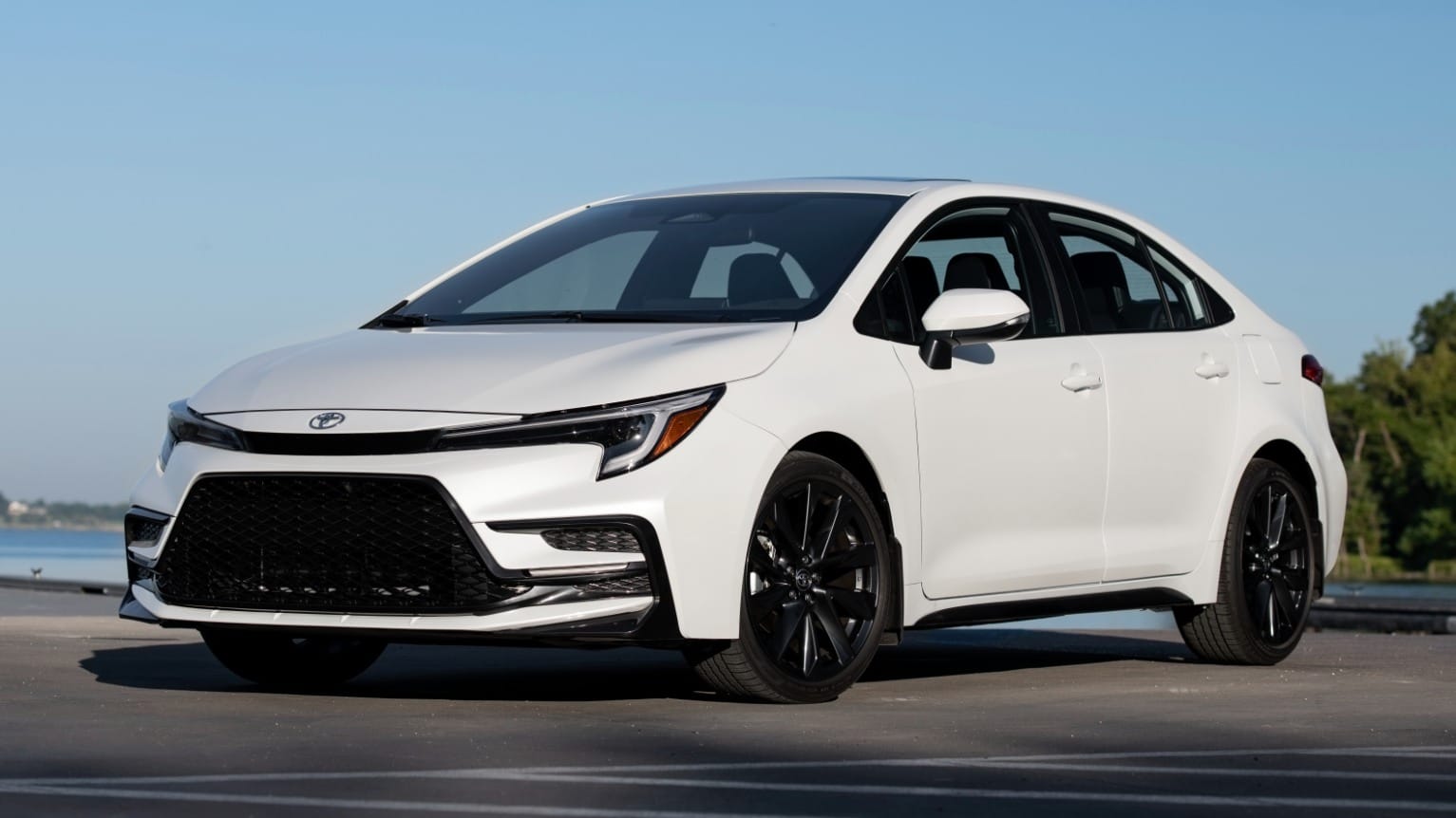 The 2027 Corolla Sedan Hybrid is available in both FWD and AWD drivetrains.