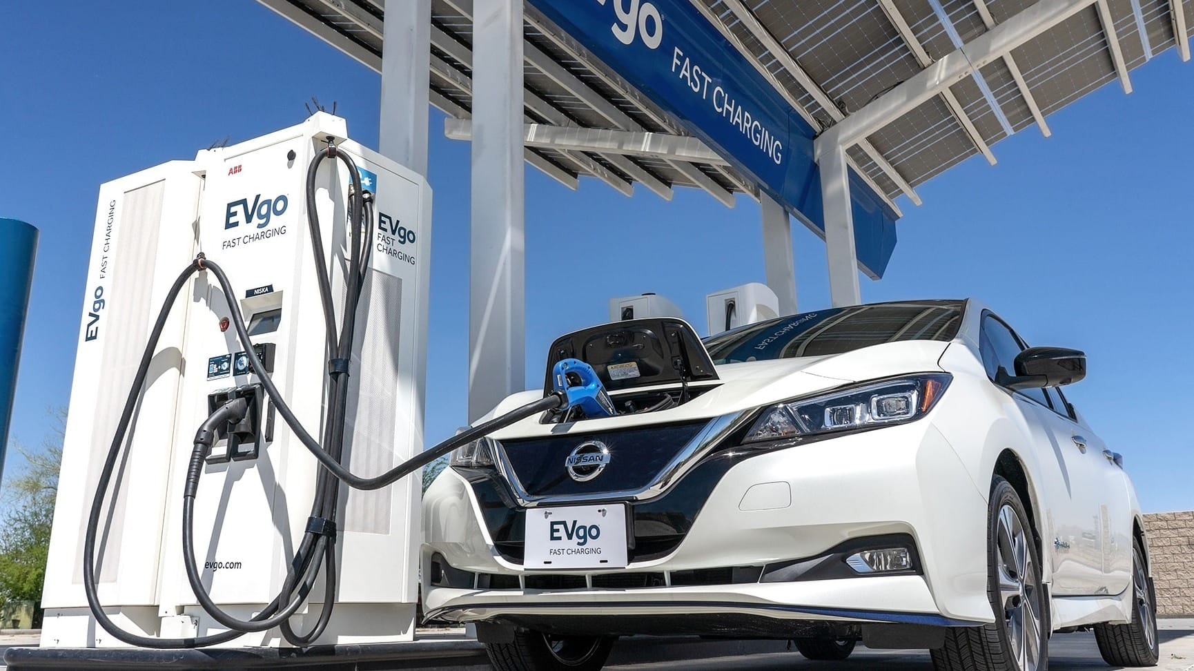 The 2010-2025 Nissan Leaf came equipped with the CHAdeMO charging standard, but many public DC fast charging machines have that connector and will only charge up to the 50 kW maximum the Leaf (and MiEV) can handle.