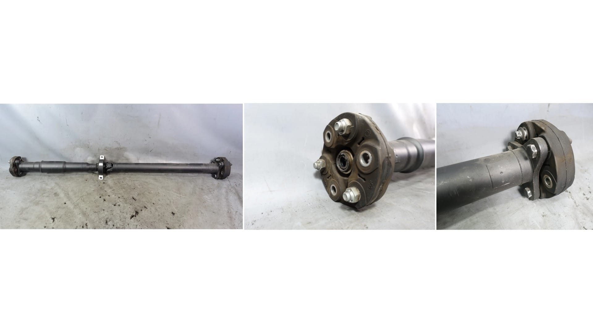 The BMW 5, 7, and 8 Series sedans use a rear drive shaft that features flex joints at the transmission output and rear differential input sides over the standard Constant Velocity (CV) or universal joint.