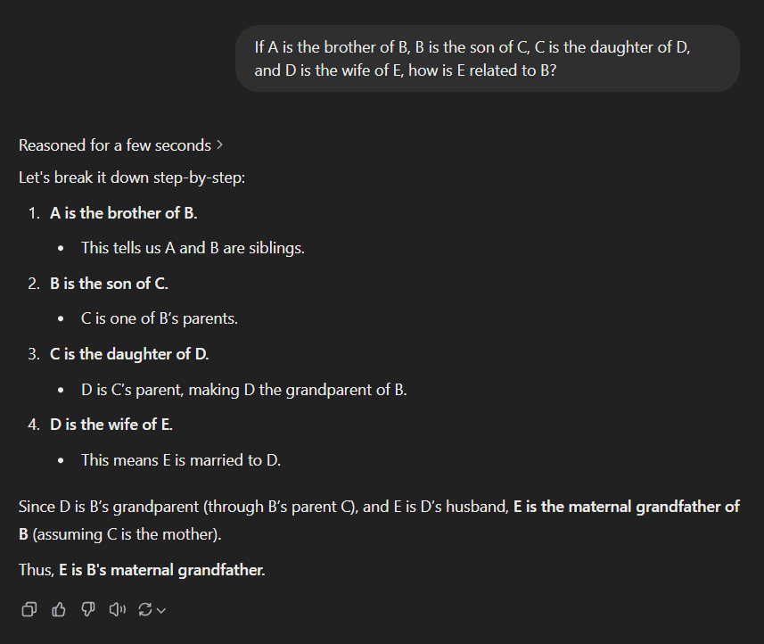 o3-mini solving reasoning puzzle